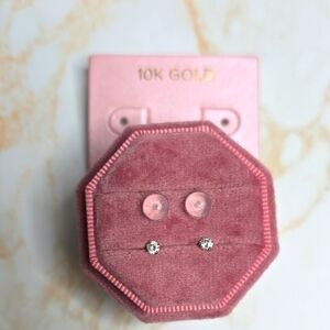 10k Gold 3mm Micro Stud Earings New